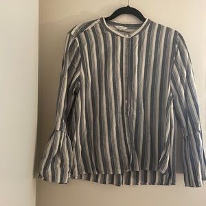 lucky brand straight collar blouse